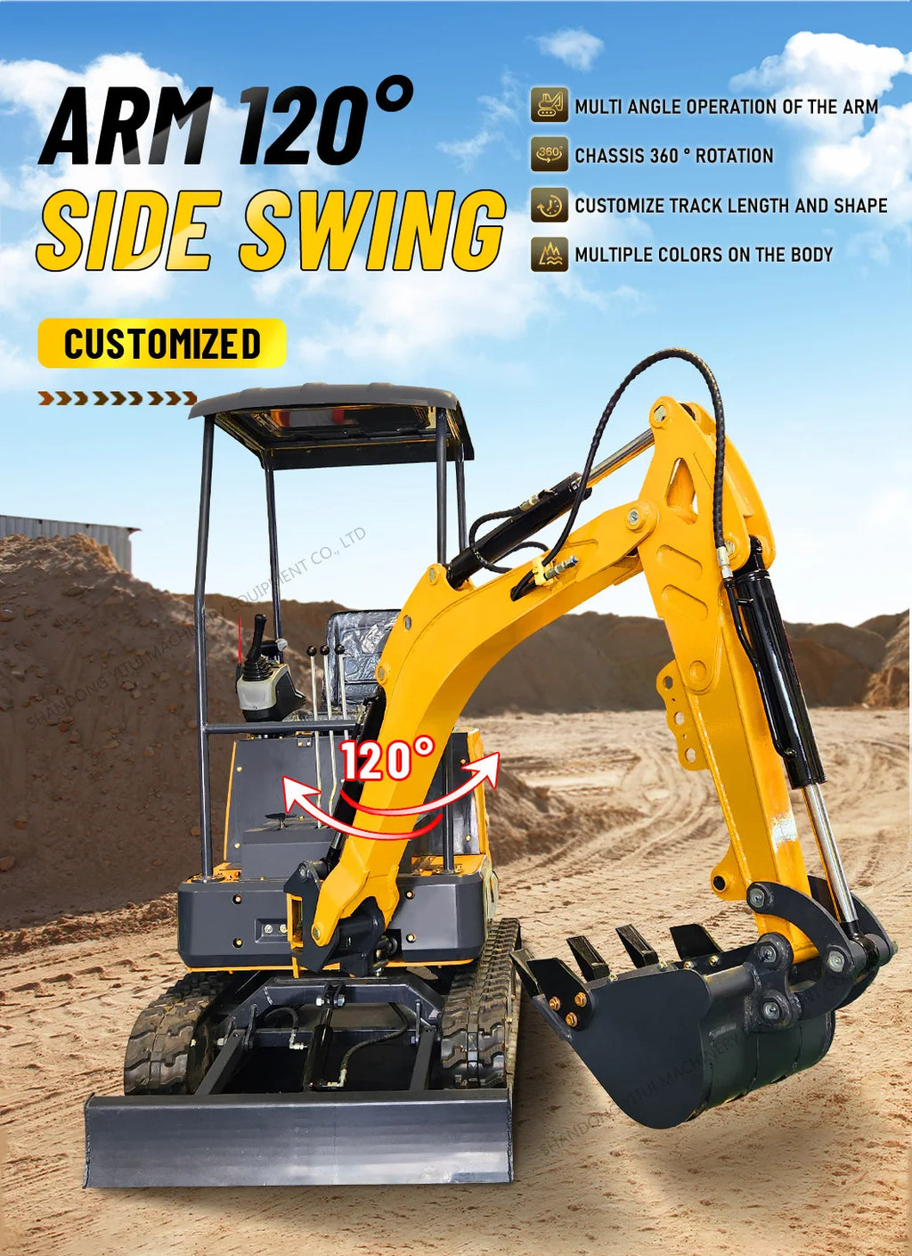 Factory Delivery Customized Mini Excavator AD03 – Dopaman™