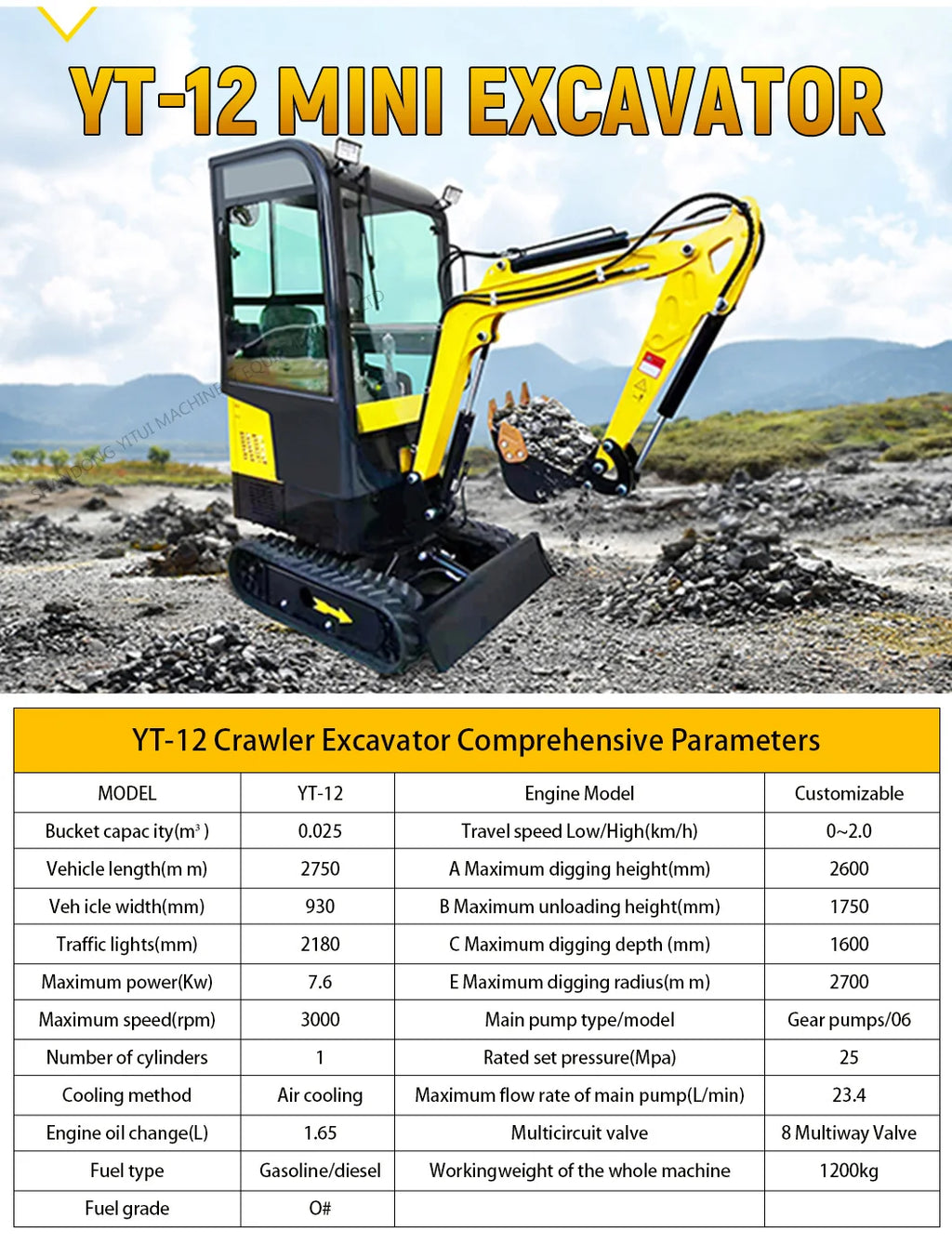Factory Delivery Customized Mini Excavator AD03 – Dopaman™