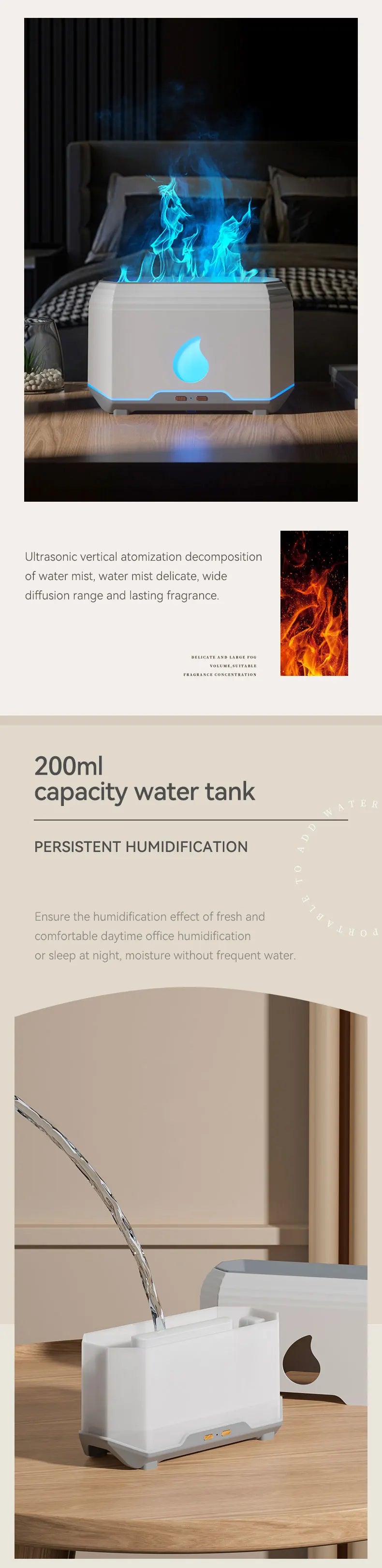 Simulation Flame Air Humidifier SH01 – Dopaman™